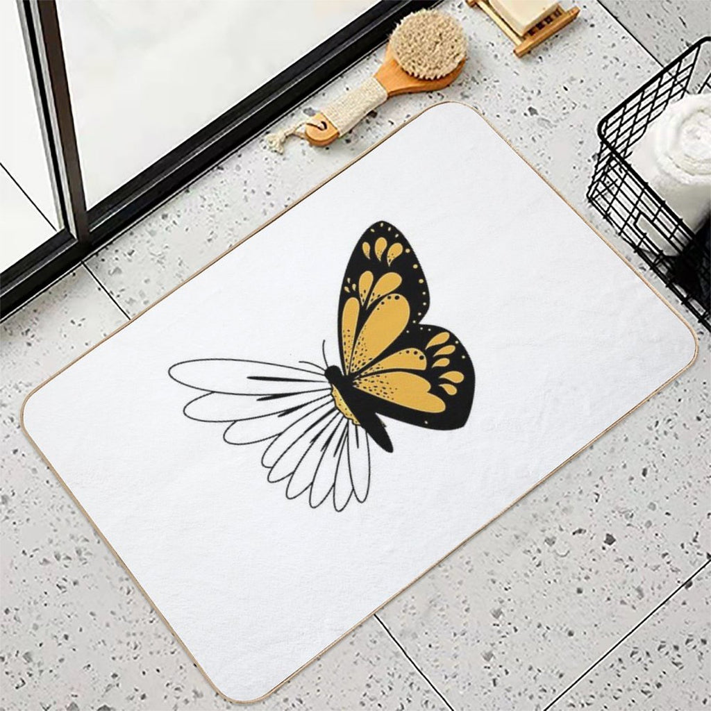 Daisy Butterfly  Versatile Bath Mat