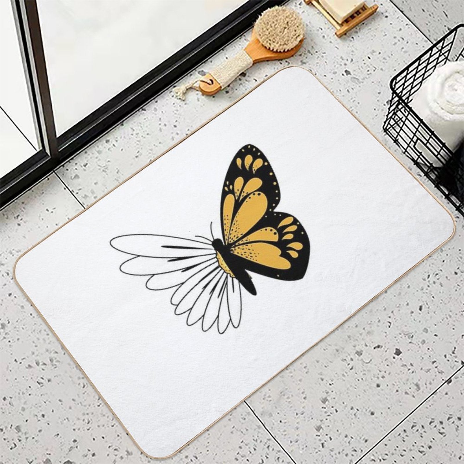 Daisy Butterfly  Versatile Bath Mat