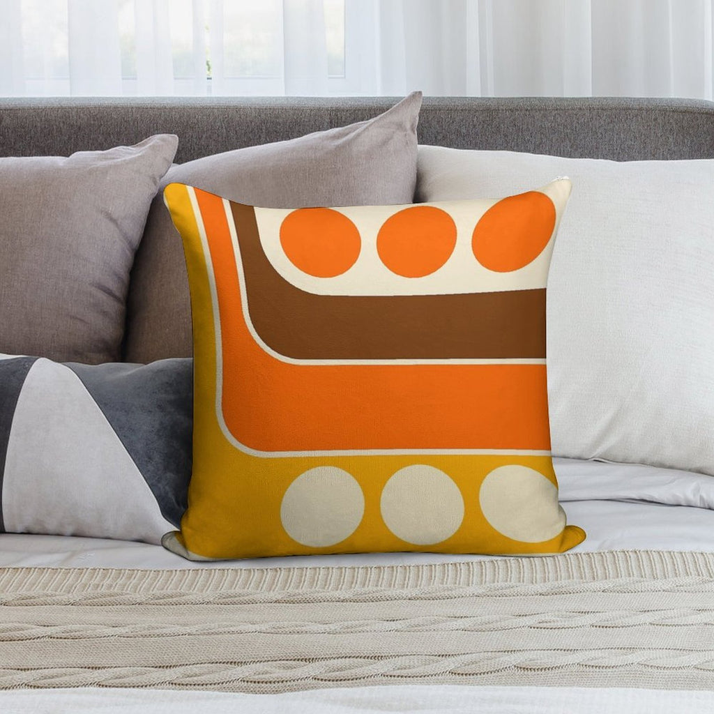 Retro Geometric Design 653 Soft Anti-Pilling Throw Pillow