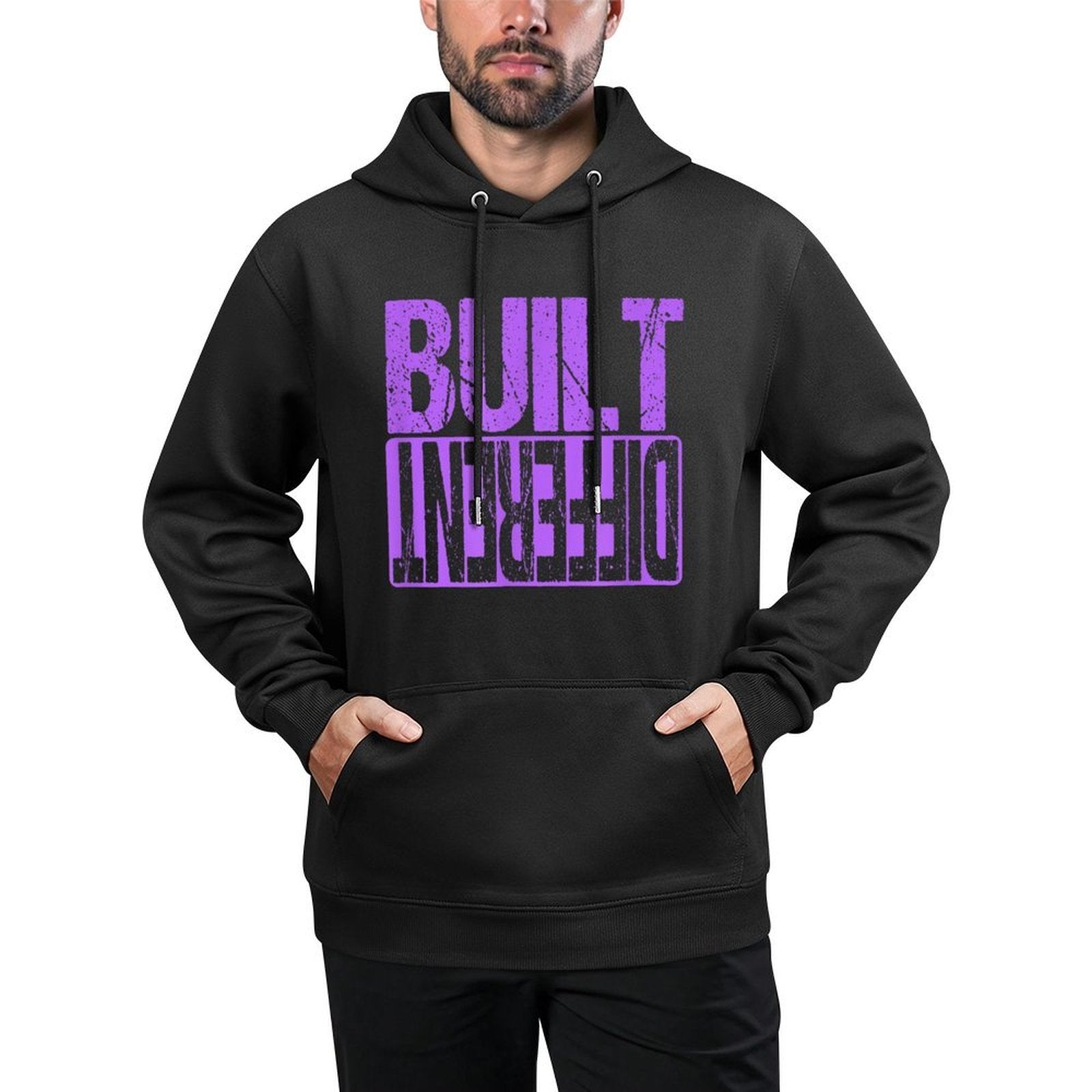 Purple Built Different Purple Color Graphic Purple All-Day Comfort Hoodie