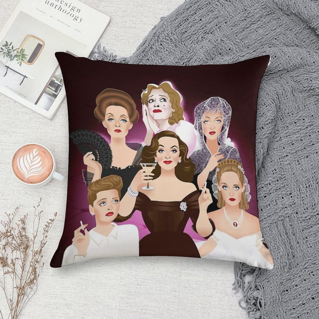 Bette Davis Soft Style Accent Throw Pillow