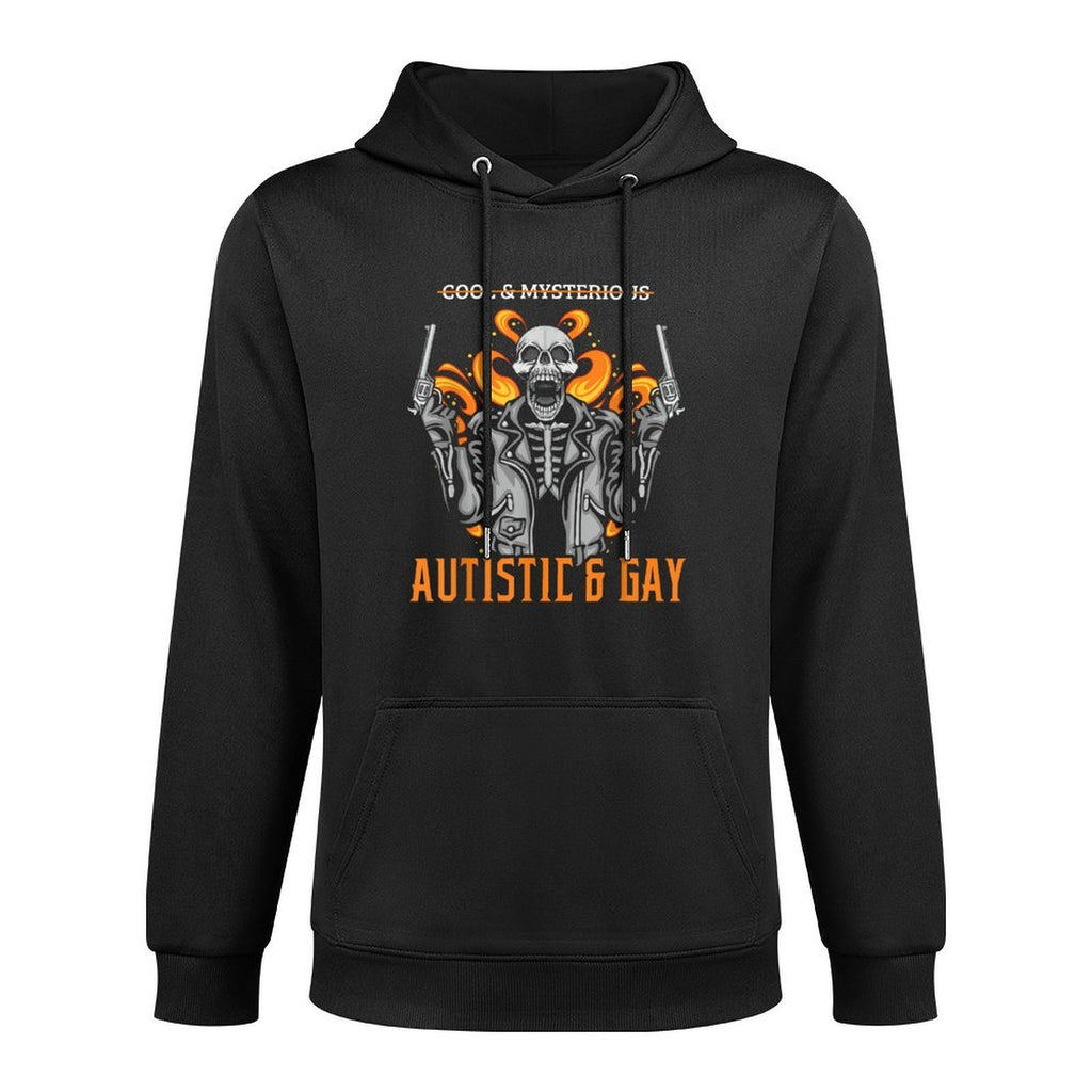 Autistic And Gay Skeleton - Funny Autism Meme Relaxed Fit Hoodie