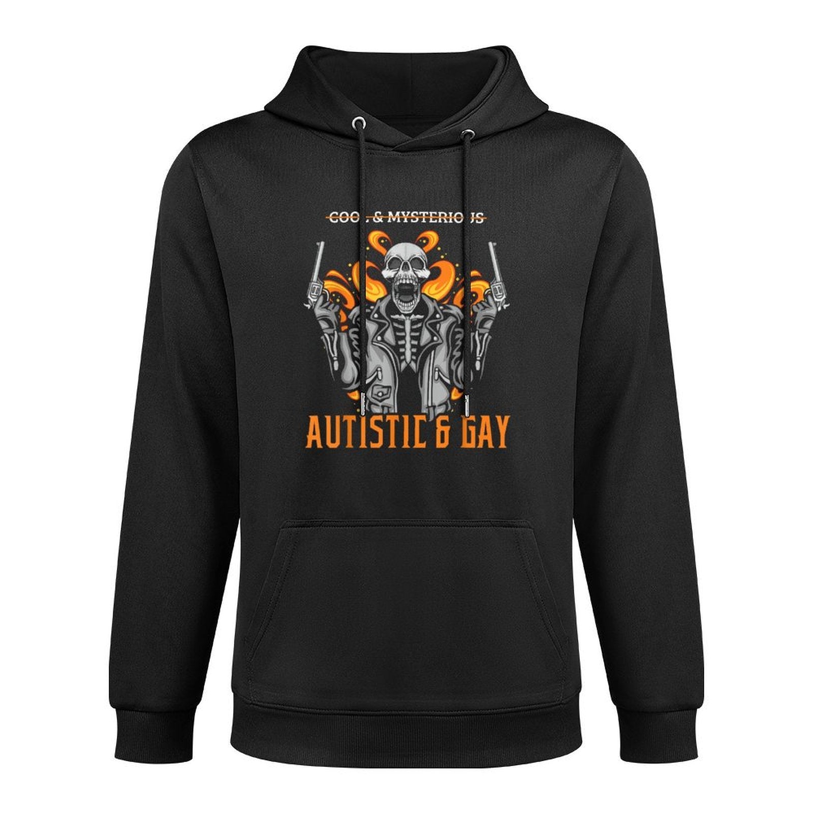 Autistic And Gay Skeleton - Funny Autism Meme Relaxed Fit Hoodie
