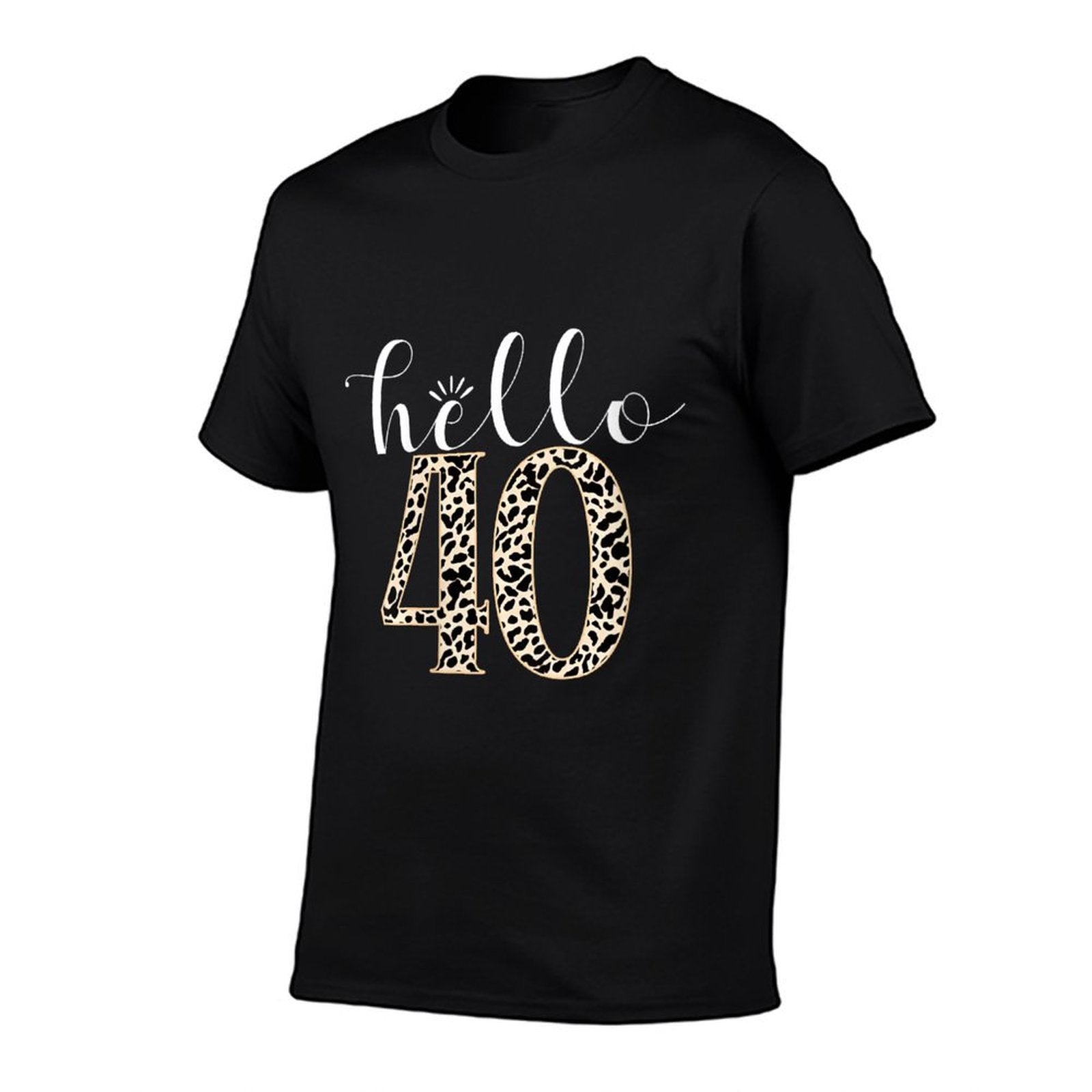 Womens Hello 40 Years Old Leopard 40th Birthday Gifts Men Women  Graphic-printed T-Shirt