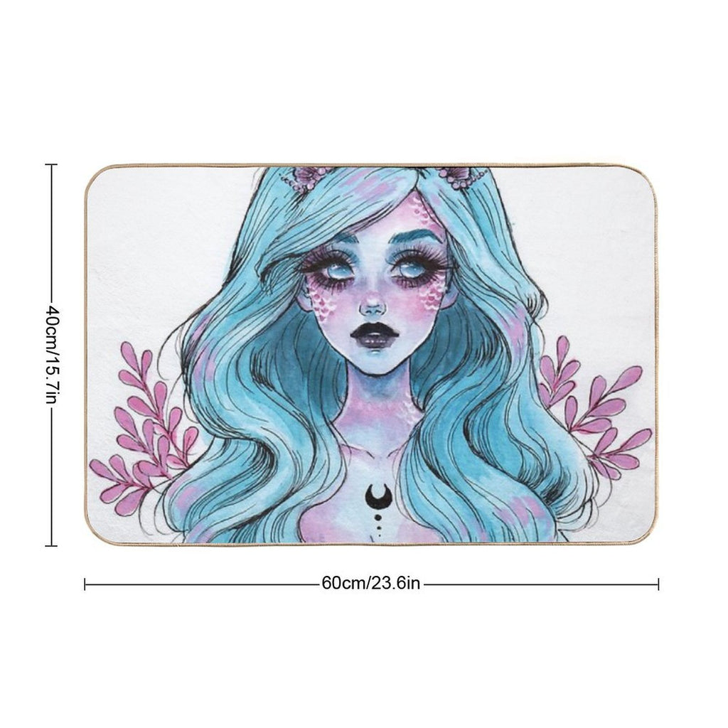 Pearlescent Mermaid  Easy Maintenance Bath Mat