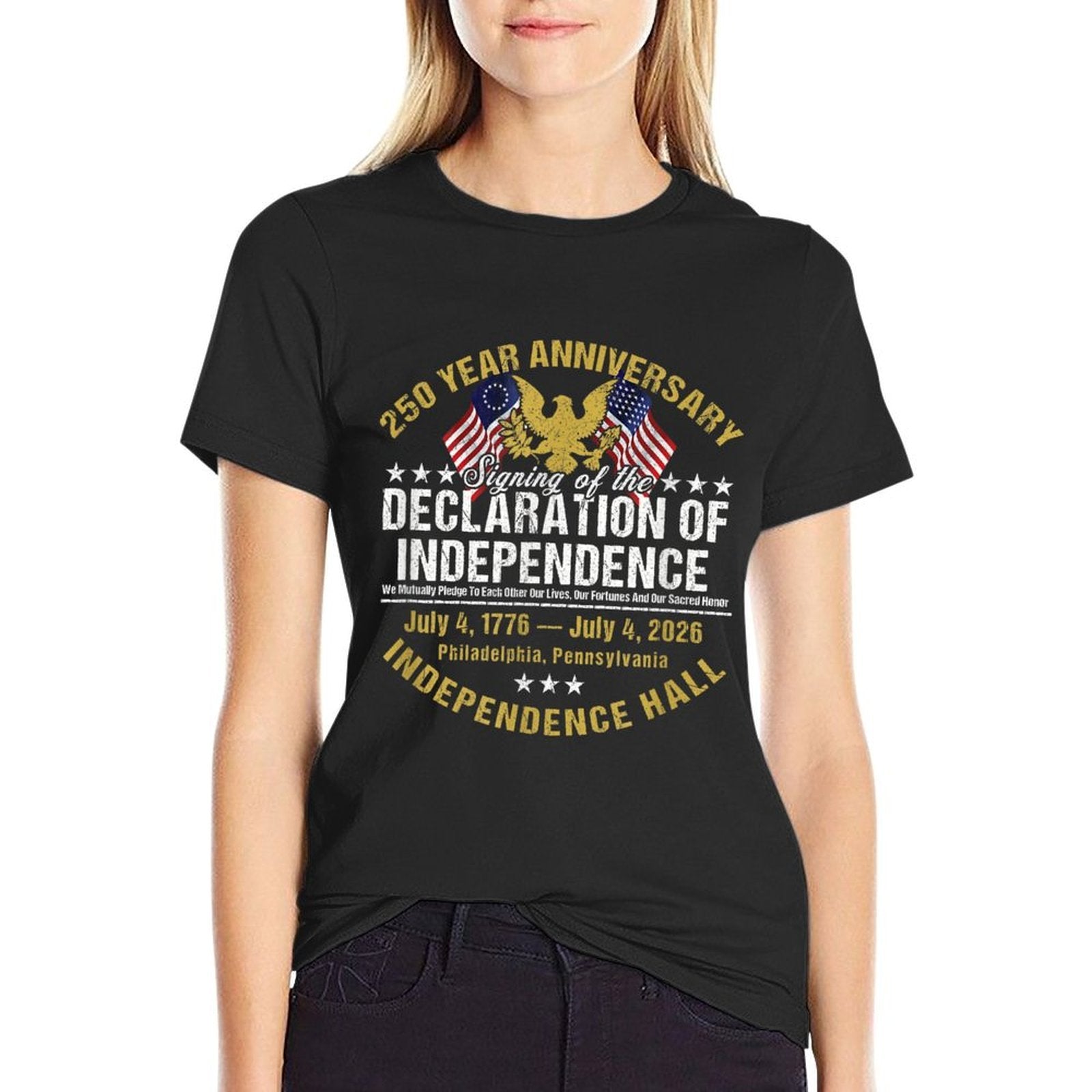 250th Anniversary Declaration of Independence Patriotic USA  Odor-resistant T-Shirt