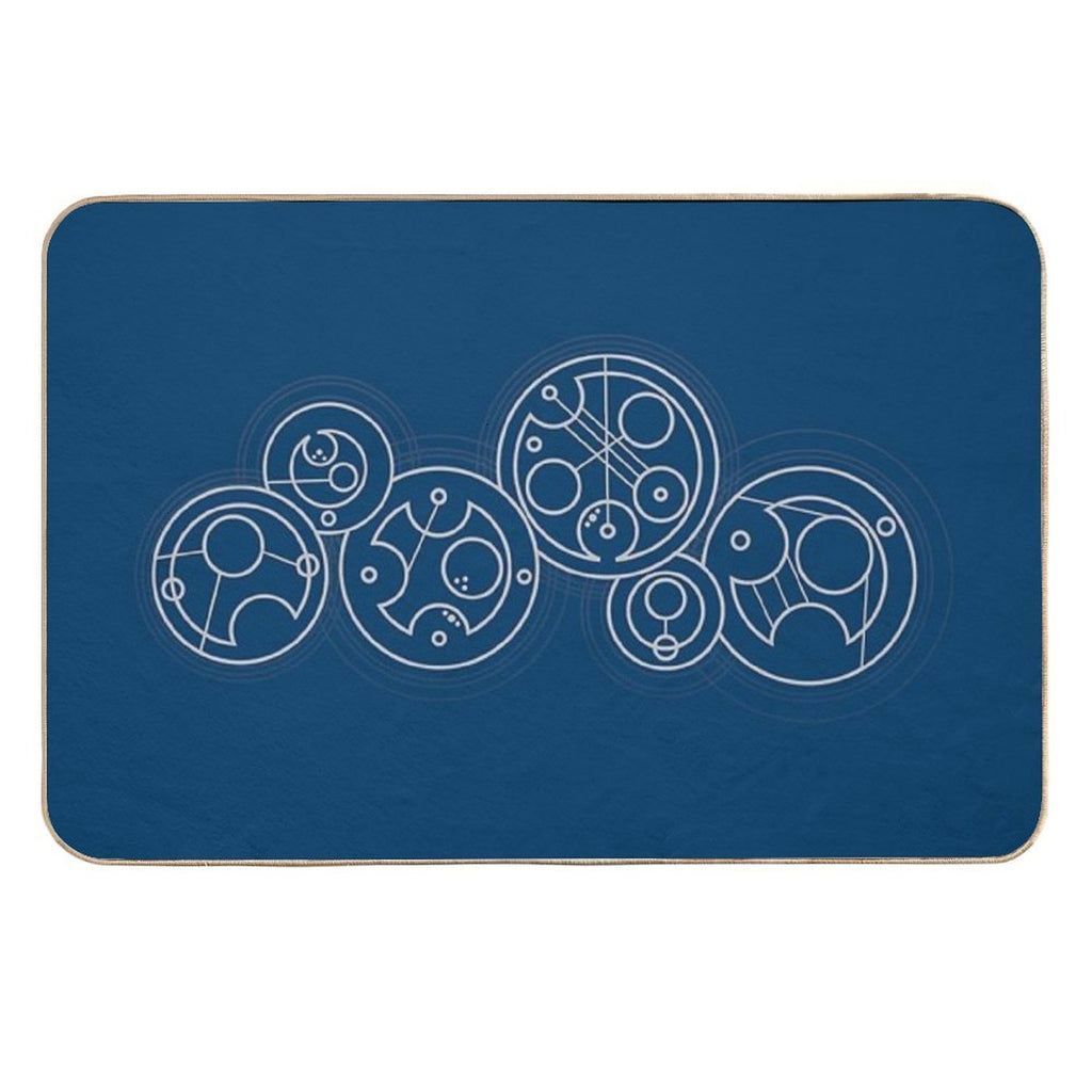 Space, Time, Dimensions, And Their Relativity - Silver  Non-Slip Bath Mat
