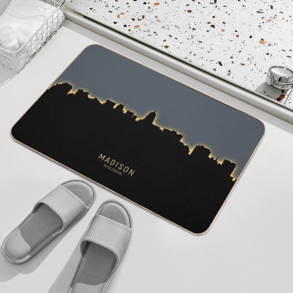 Madison Wisconsin Skyline  Multi-Purpose Bath Mat