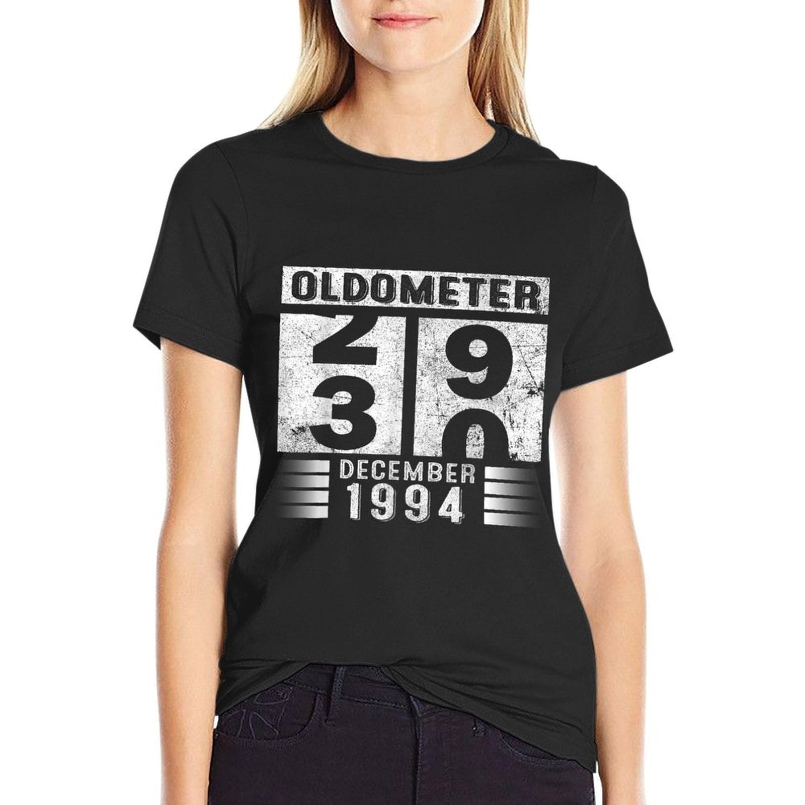 Oldometer 29-30 Born In December 1994 Funny 30th Birthday  Relaxed-fit T-Shirt