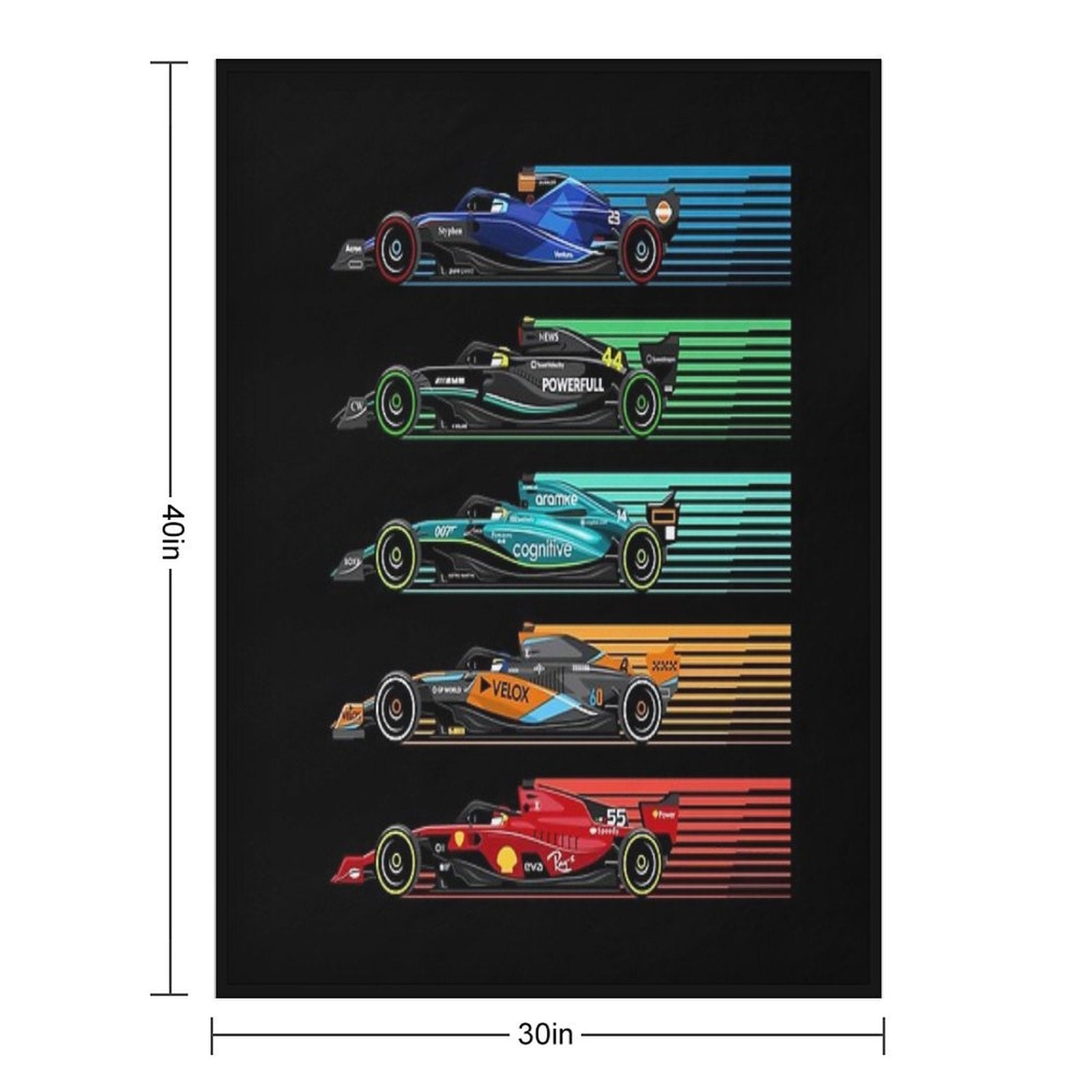 New Formula Racing Cars Wrinkle-free Throw Blanket