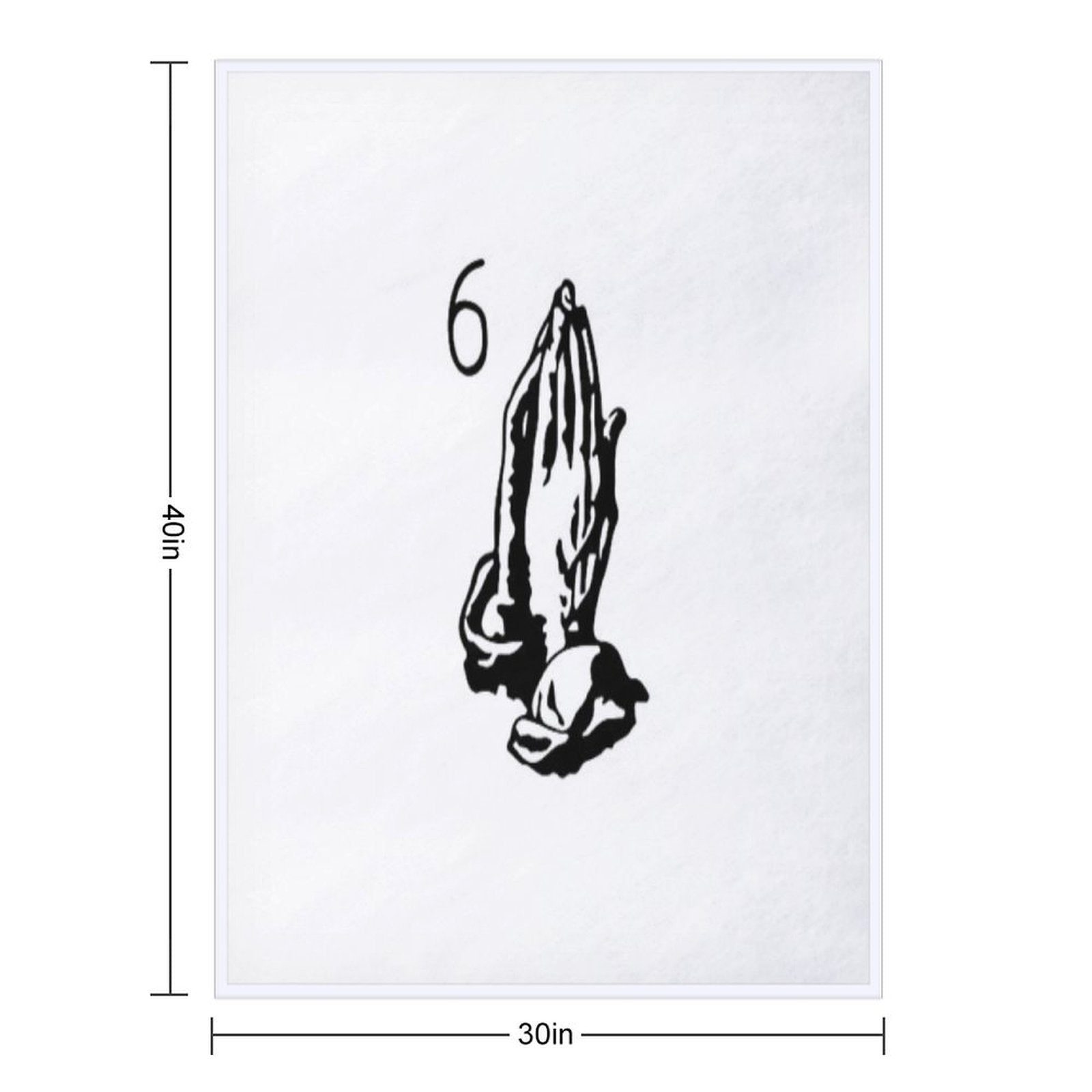 Drizzy Hands Praying Sustainable Throw Blanket