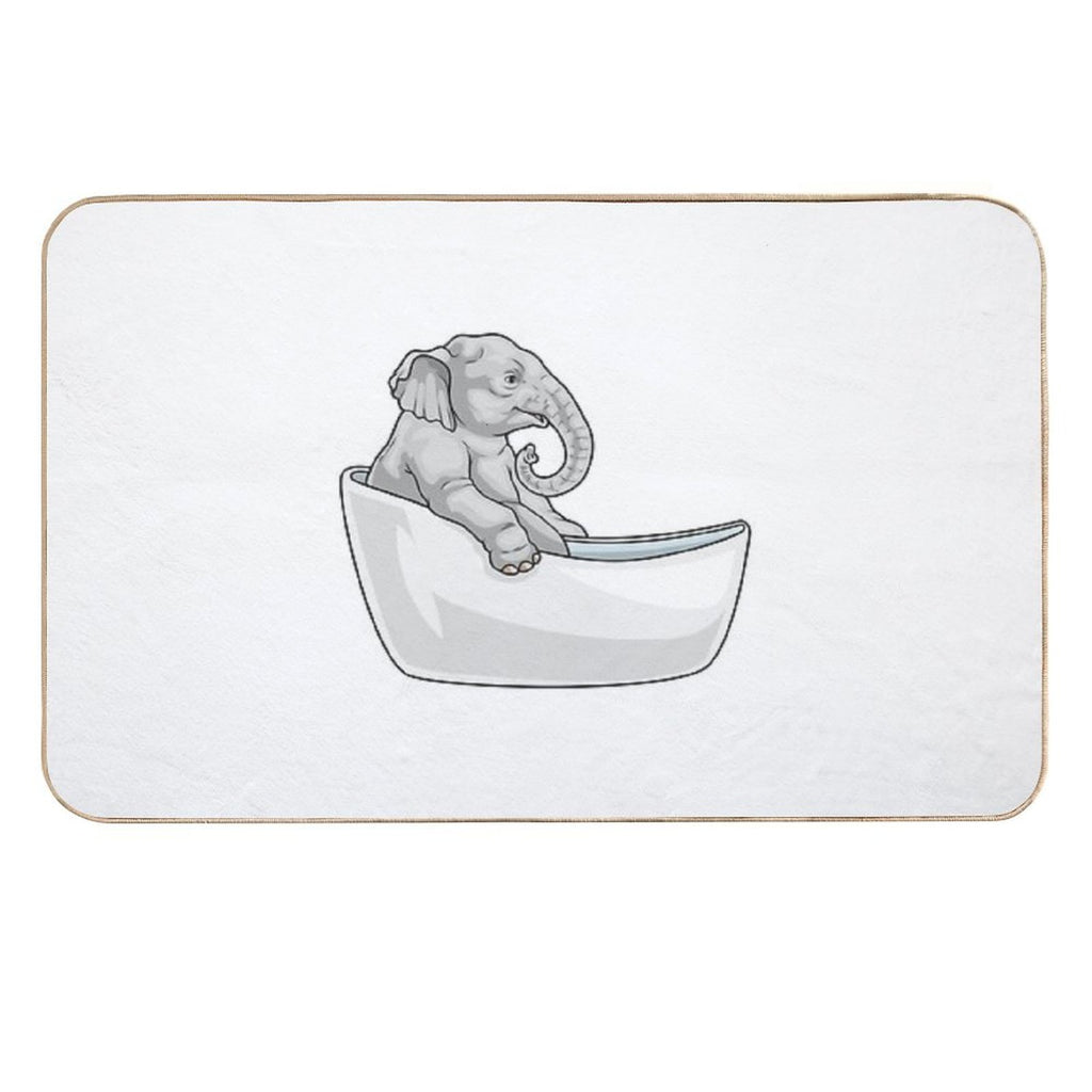 Elephant Bathe Bathtub Durable Bath Mat
