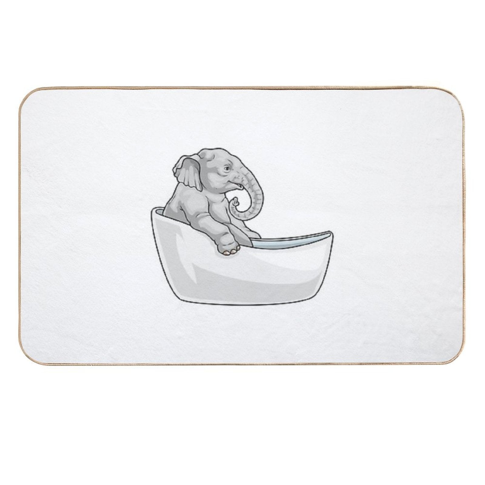 Elephant Bathe Bathtub Durable Bath Mat