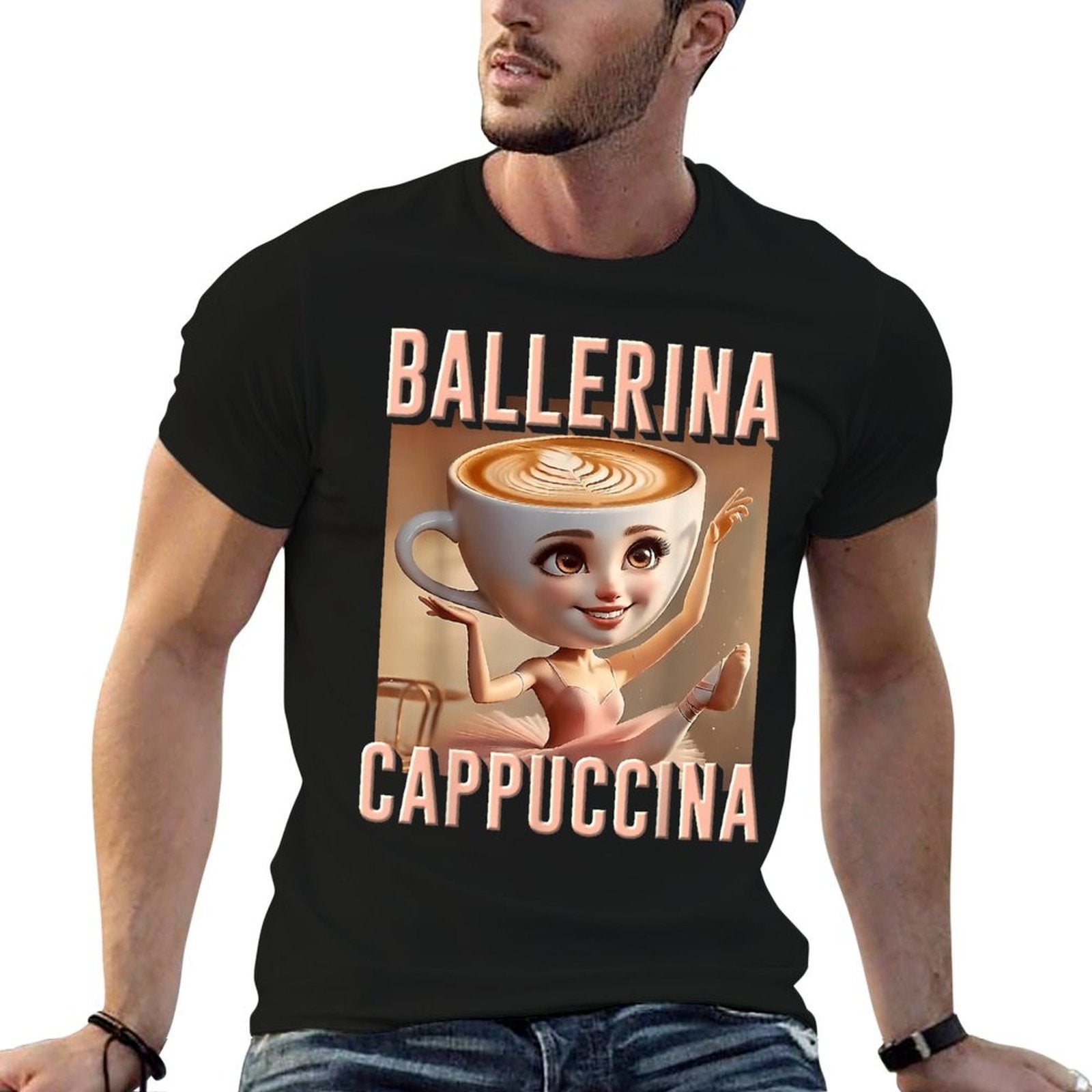 Ballerina Cappuccina AI Generate Character Italian Brainrot  Lightweight T-Shirt