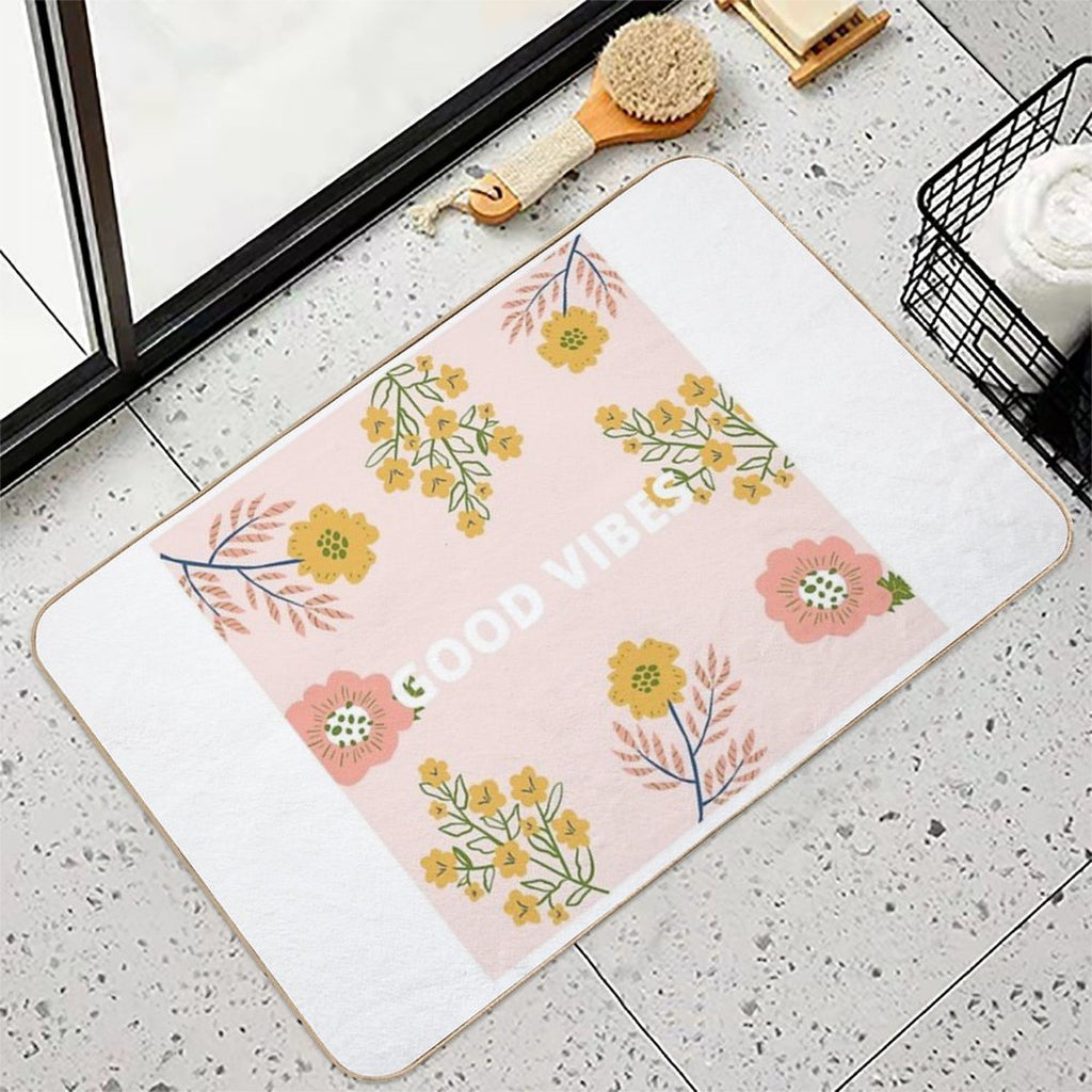 Pink Good Vibes  High-Traffic Bath Mat