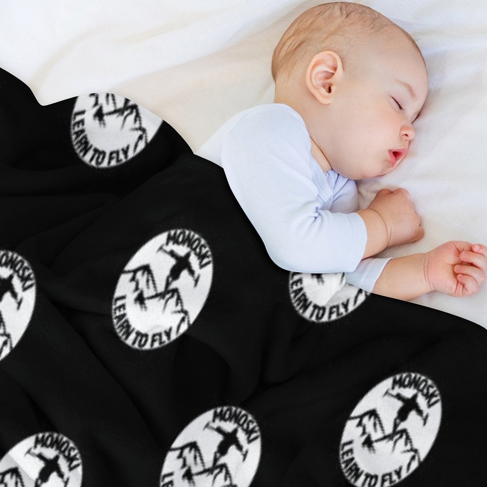 MonoSki - Learn To Fly - Great Gift for The Monoskier Eco-conscious Throw Blanket
