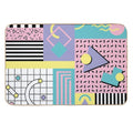Memphis Pattern 25 - Retro 90s  80s  Non-Slip Bath Mat