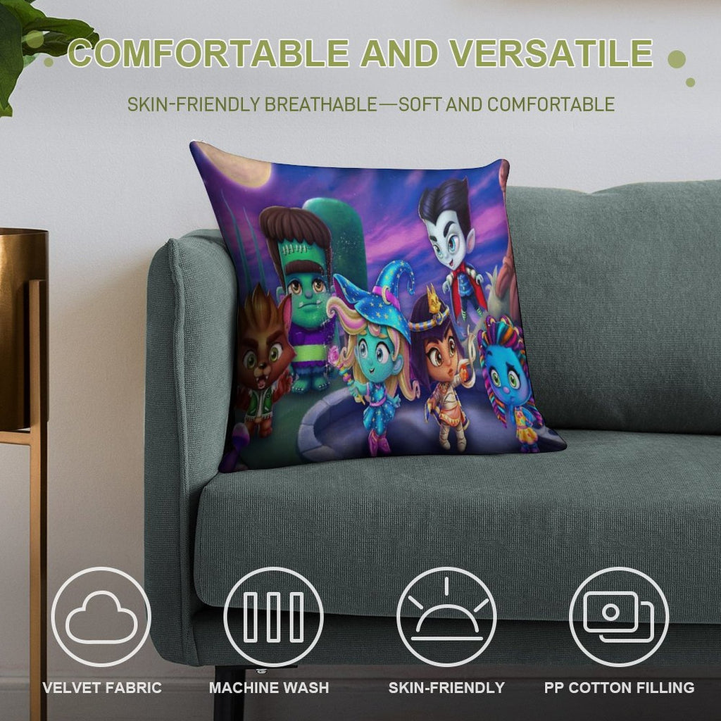 Super Monsters Soft Reinforced Edging Throw Pillow