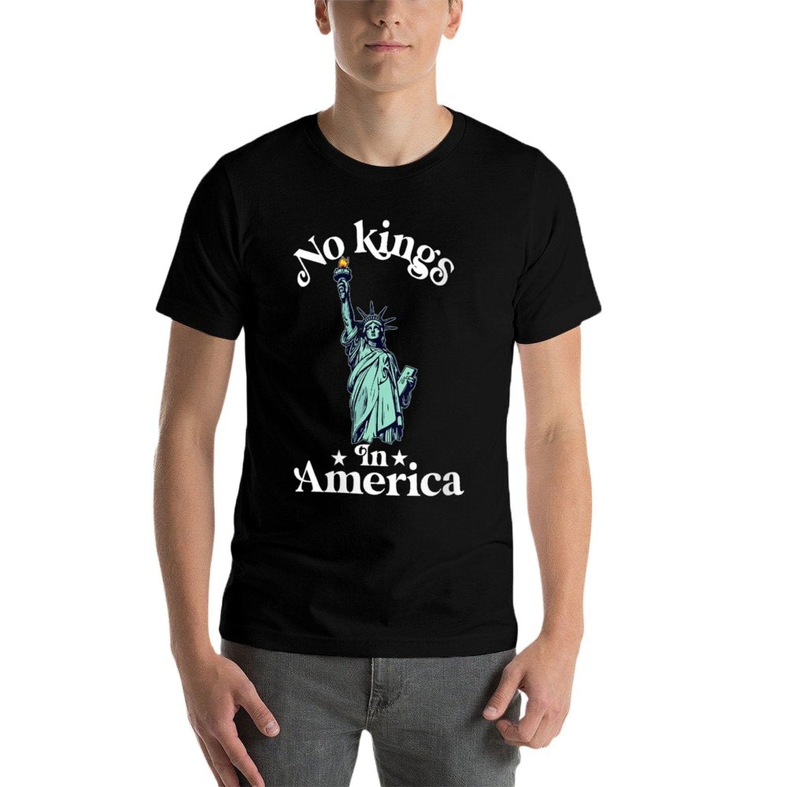 Womens No Kings in America Flag Protest Save Democracy  Versatile T-Shirt