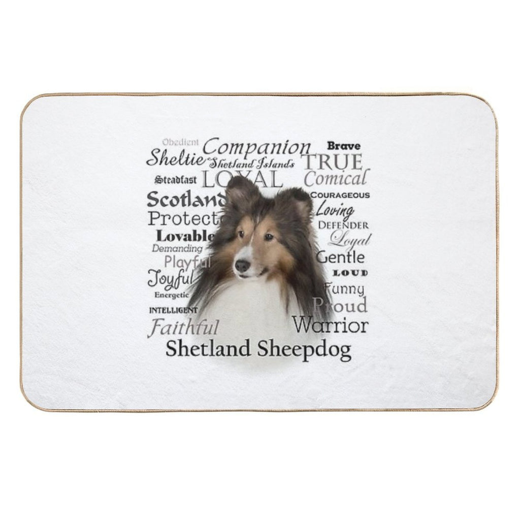 Sheltie Traits  Non-Slip Bath Mat
