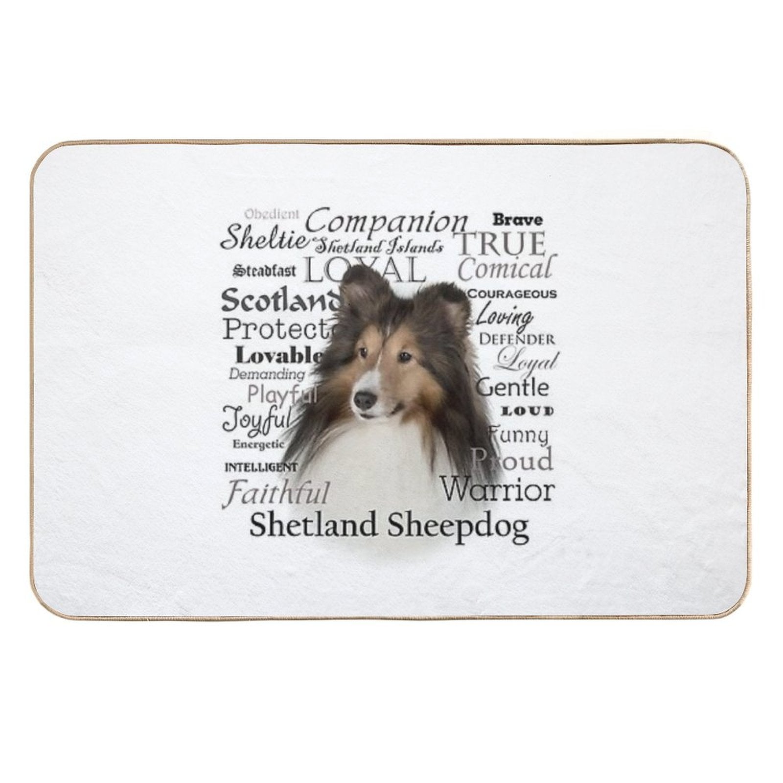 Sheltie Traits  Non-Slip Bath Mat