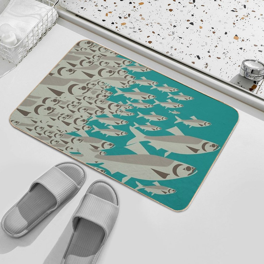 Coast Salish Herring  High-Traffic Bath Mat