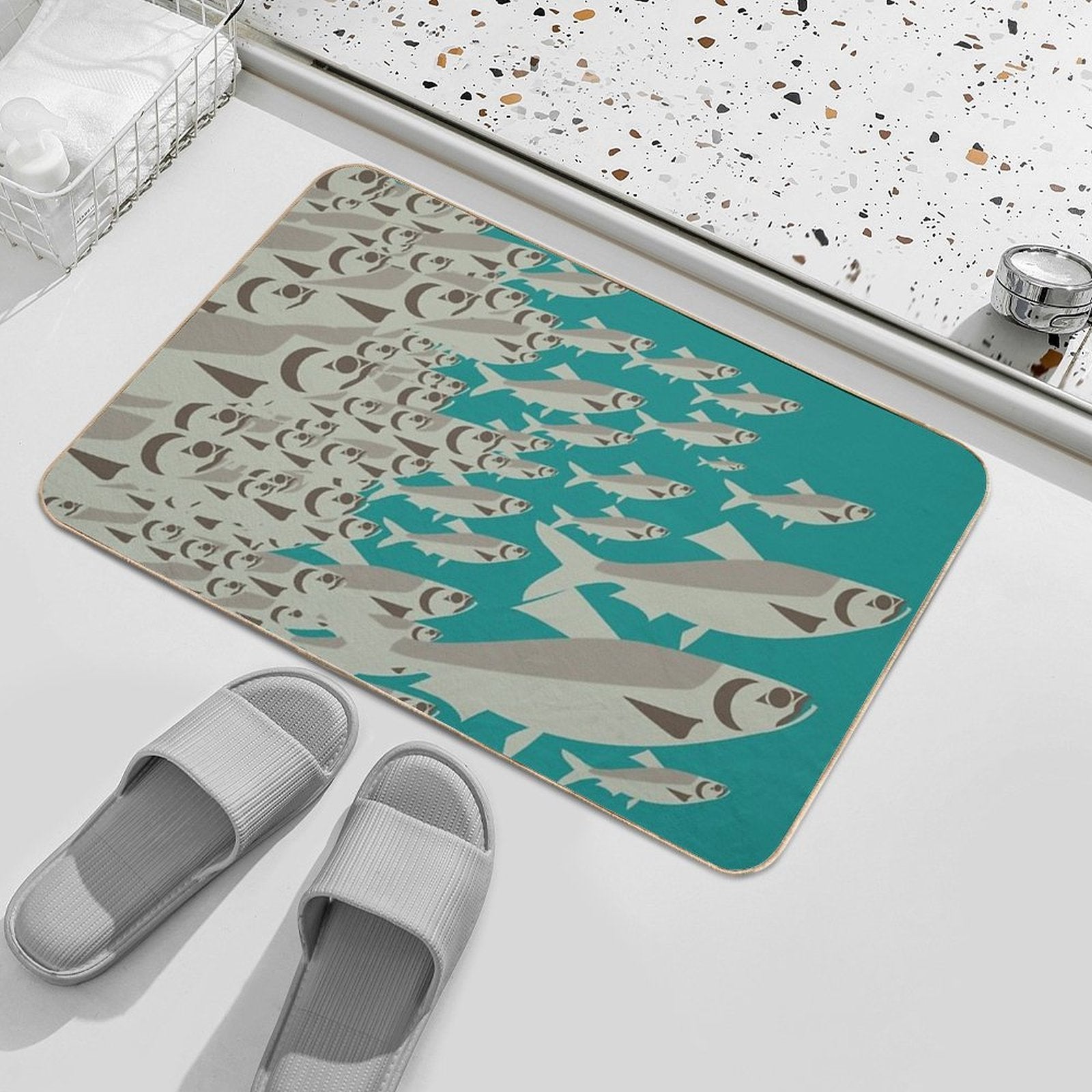 Coast Salish Herring  High-Traffic Bath Mat