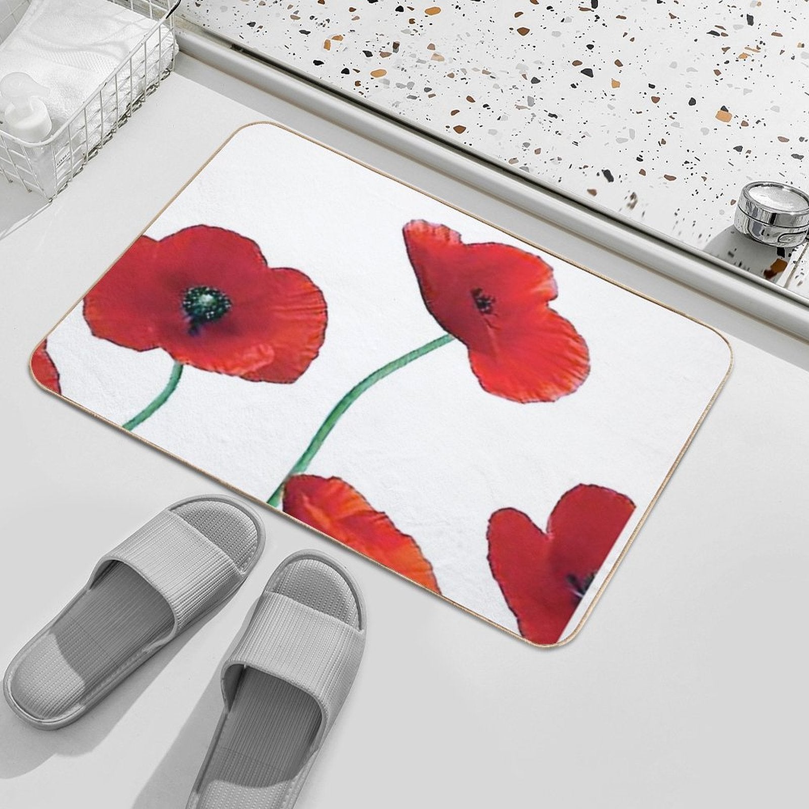 Poppies  High-Traffic Bath Mat