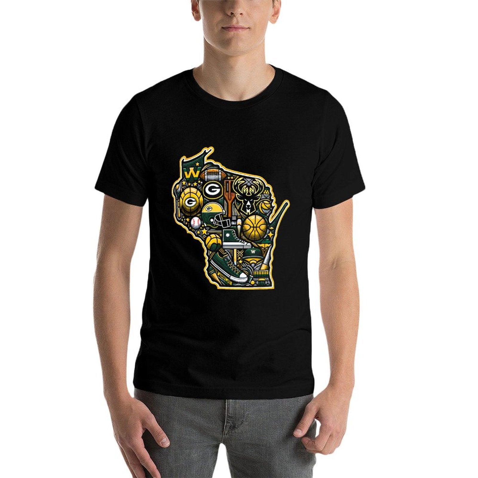 Wisconsin Sports  Cool Graphic  Men Women S - 6XL  Affordable Price T-Shirt