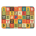 Vintage Alphabet  Anti-Trip Bath Mat