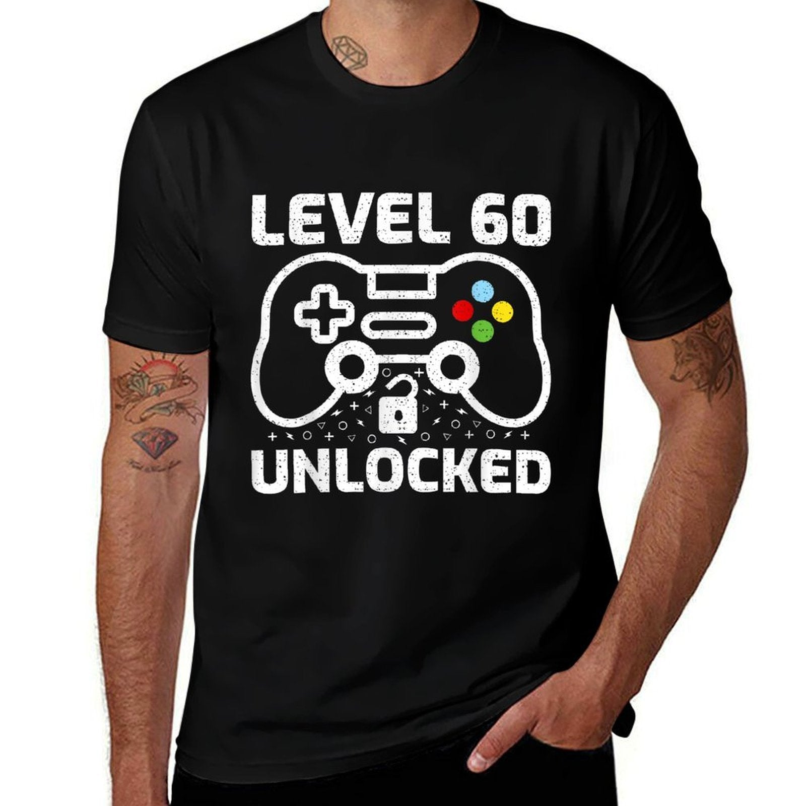 Level 60 Unlocked Video Game Gaming Lover 60th Birthday  Vintage-inspired T-Shirt