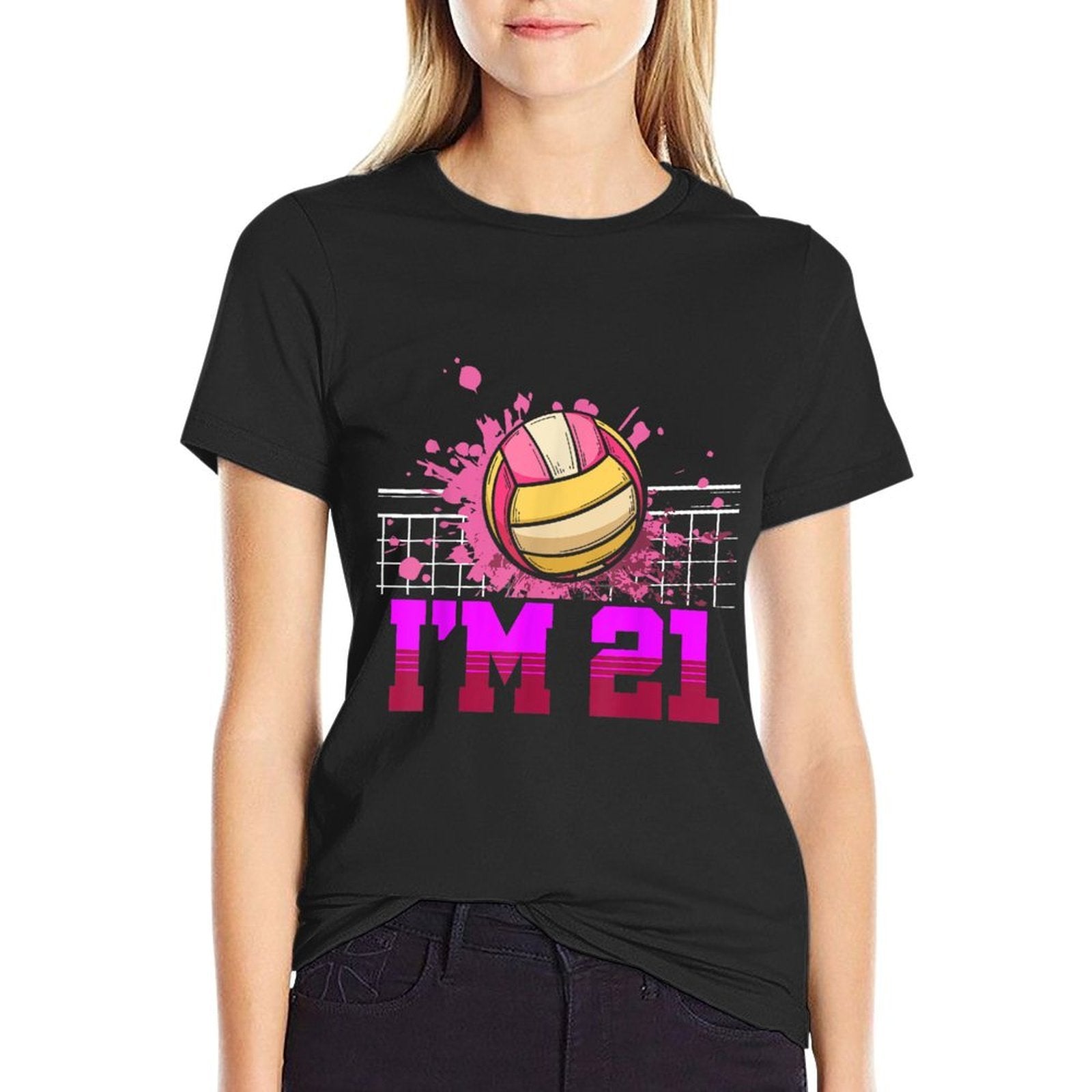 I'm 21 Sports Volleyball Player Adult 21st Birthday  Breathable T-Shirt