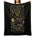 Dark Victorian Witch Herbs Durable Throw Blanket