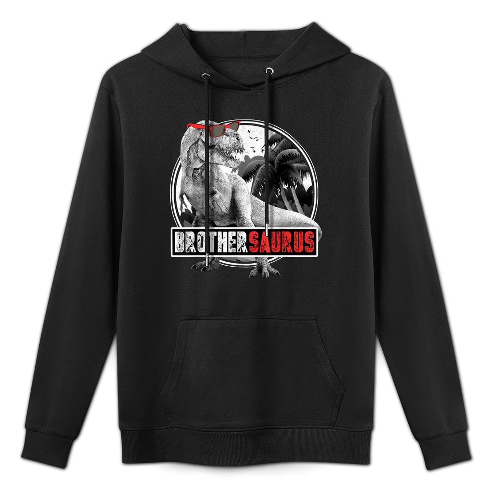 Brothersaurus T-Rex Dinosaur Brother Dinosaur Medium-Weight Fabric Hoodie