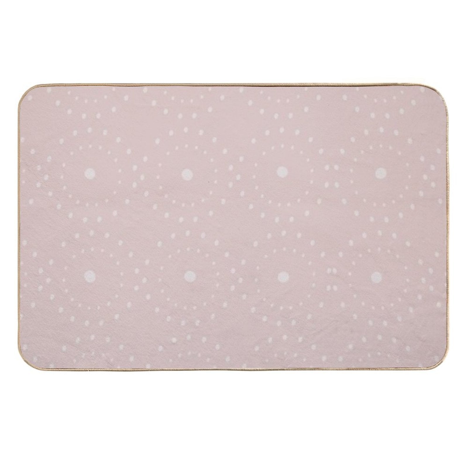 Cute Boho Minimalist Dotted Circles Design Pale Pink  Multi-Purpose Bath Mat