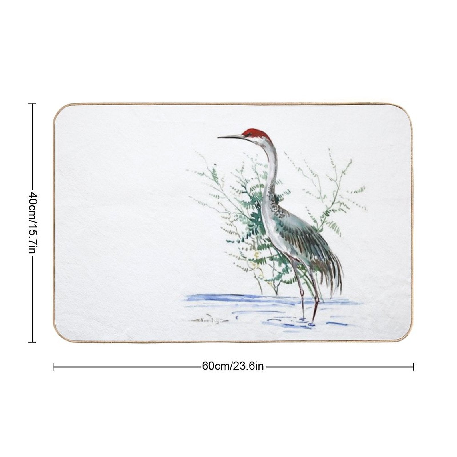 Sandhill Crane Durable Bath Mat