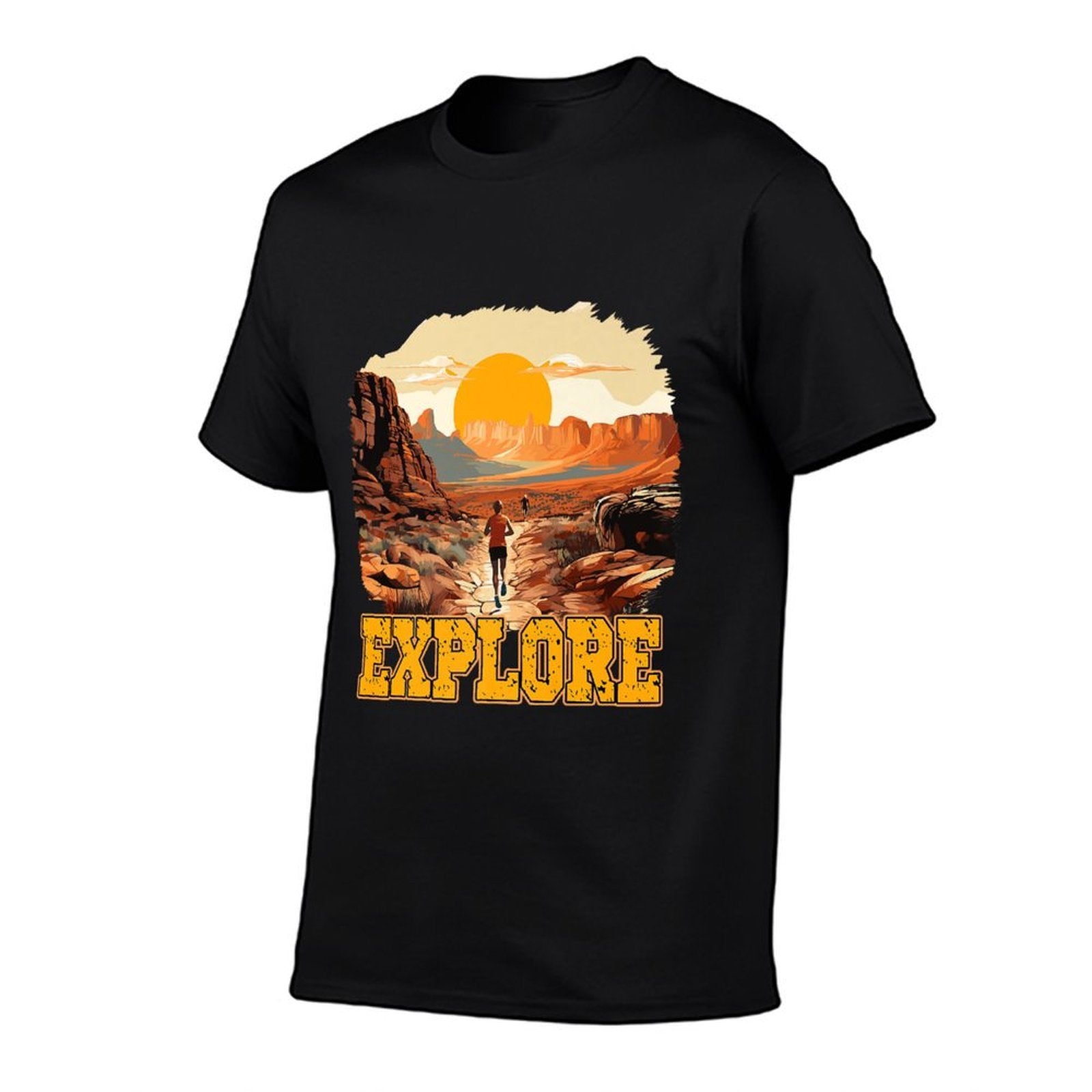 Explore Trail Running Desert Landscape Premium  Stretchy T-Shirt