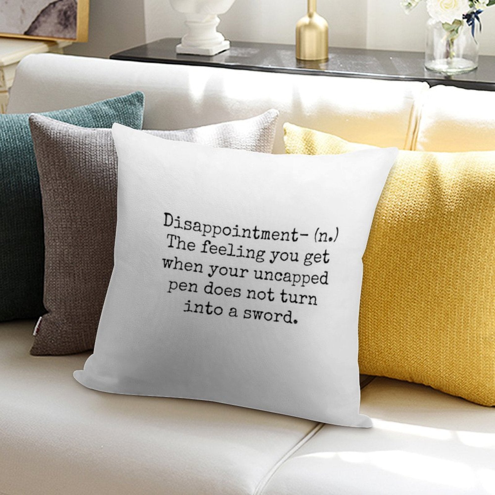 Percy Jackson Disappointment Soft Reinforced Edging Throw Pillow