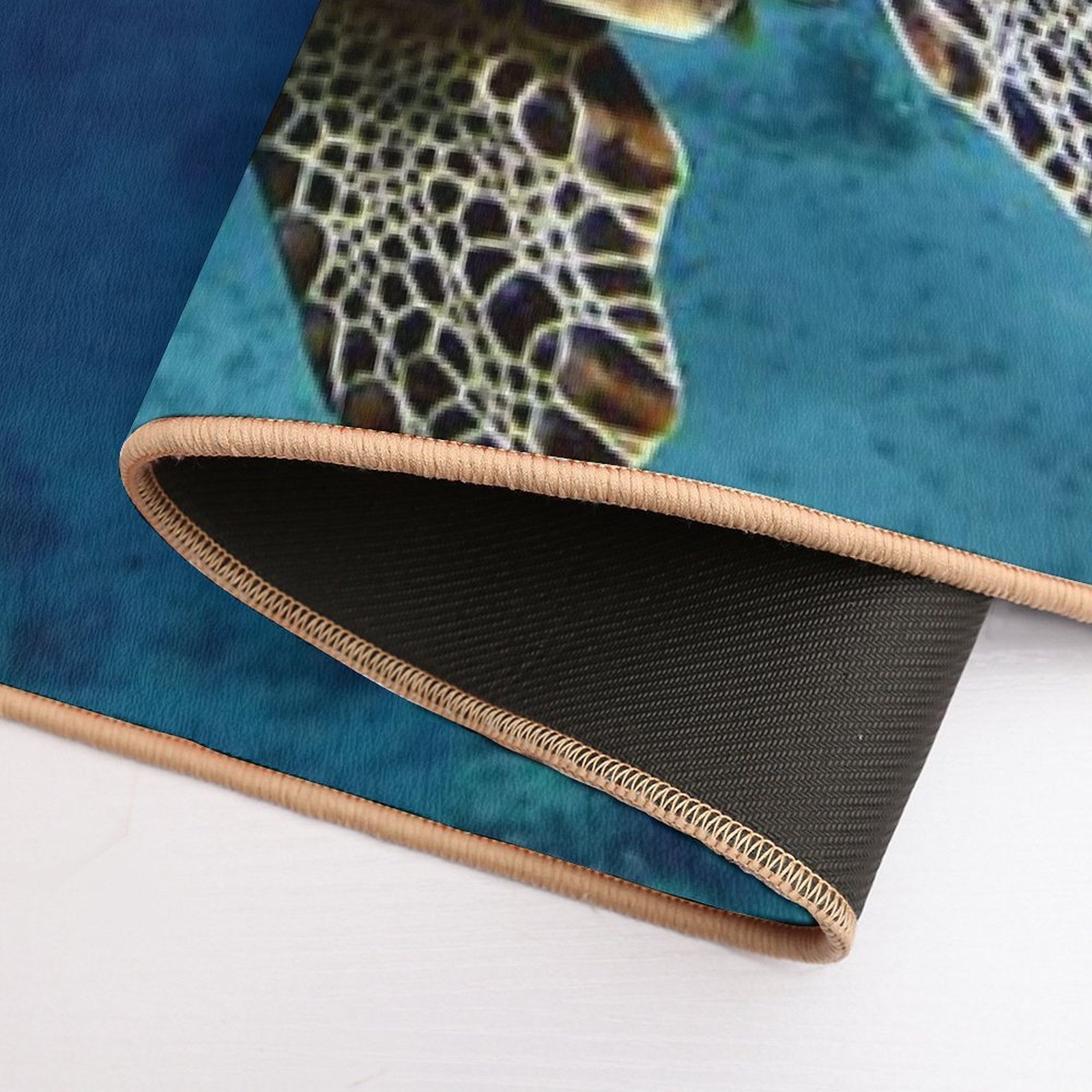 Blue Ocean Sea Turtle - Summer Sea Swimming  Turtle  Easy Maintenance Bath Mat