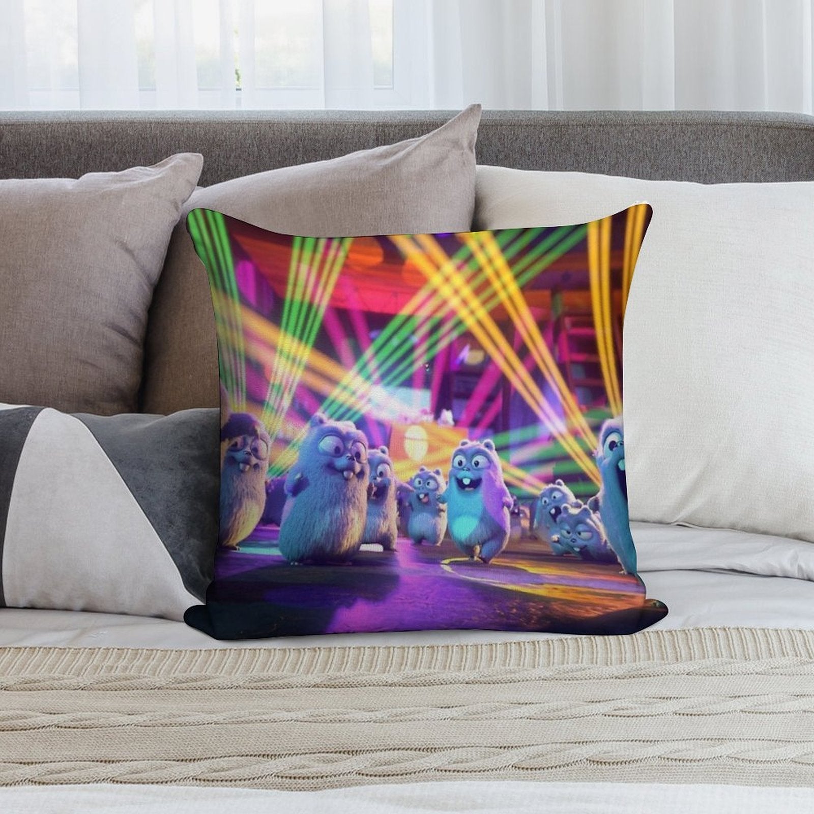 Lemmings Party Soft Anti-Pilling Throw Pillow