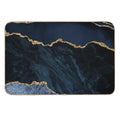 Navy And Gold Agate Watercolor Textures  Absorbent Bath Mat