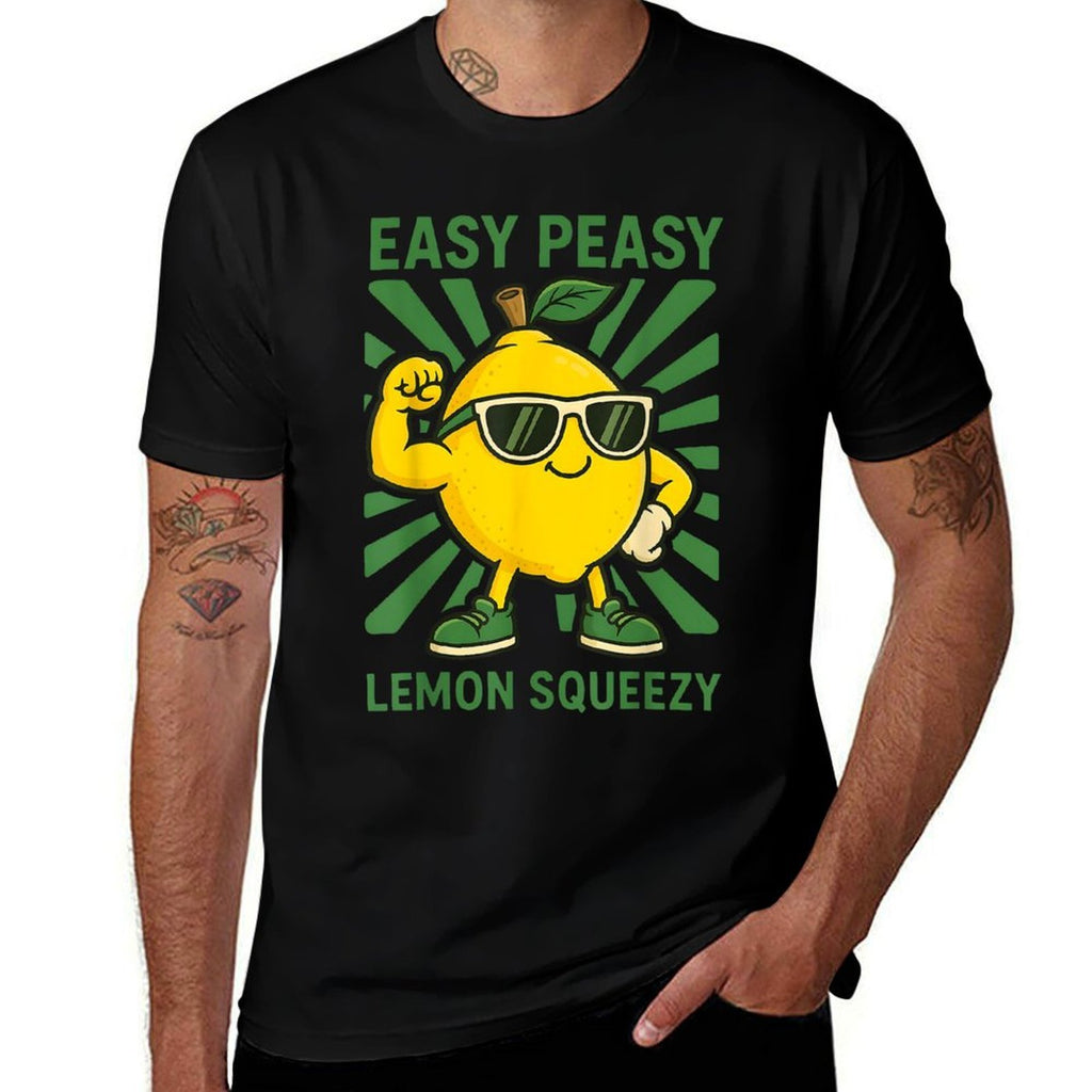 Retro Funny Easy Peasy Lemon Squeezy Gift For Men Women Kids  Stretchy T-Shirt