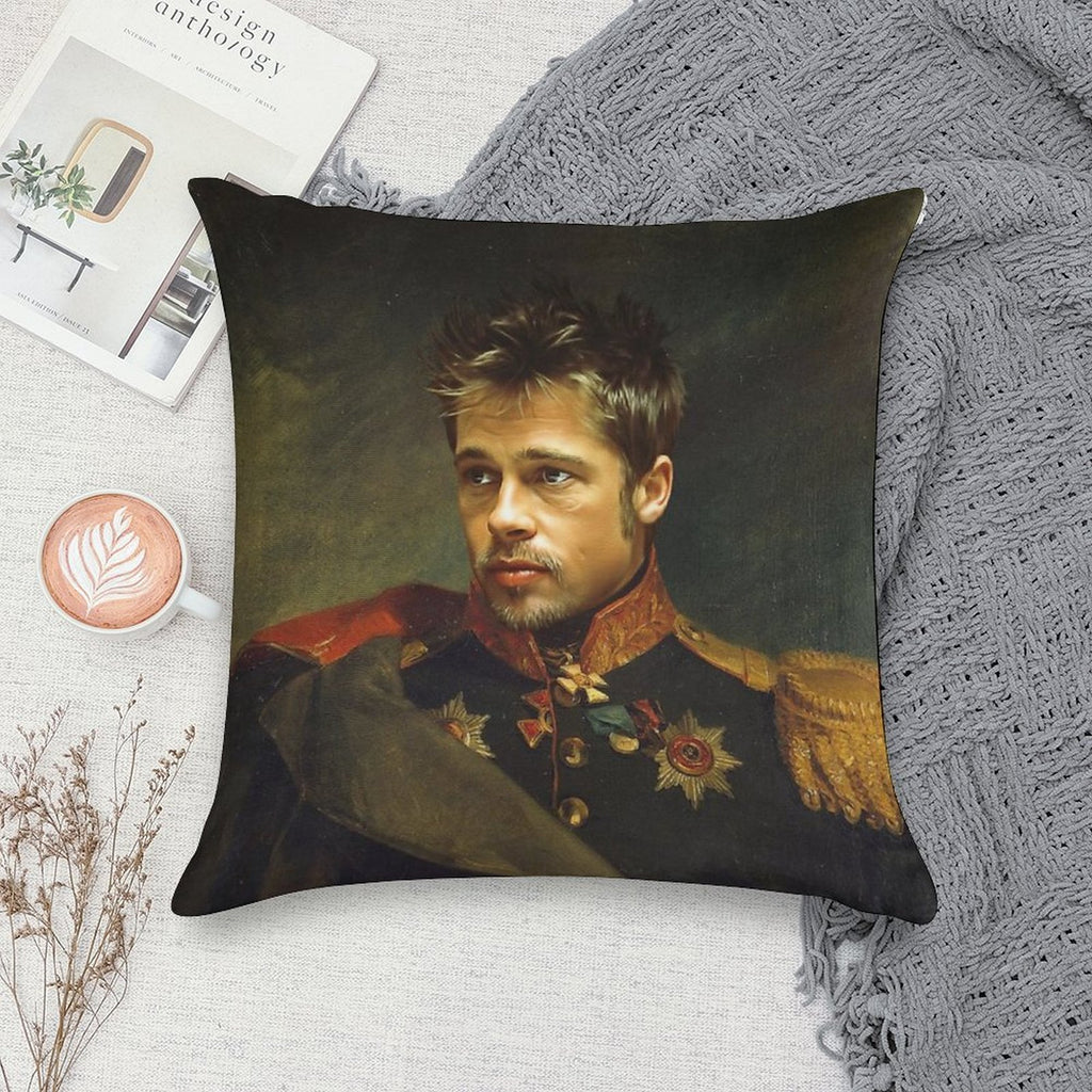 Brad Pitt - Replaceface Soft Warmth Comfort Throw Pillow
