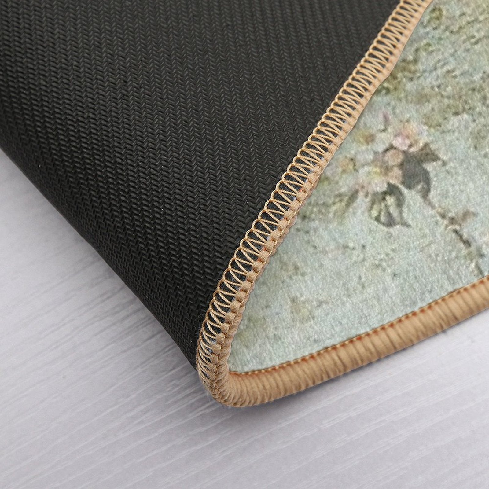 Vintage French Floral Wallpaper  Slip-Resistant Bath Mat