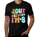 Peace Out Seven I'm 8 Kids 8th Birthday Eight Years Old  Heathered Texture T-Shirt