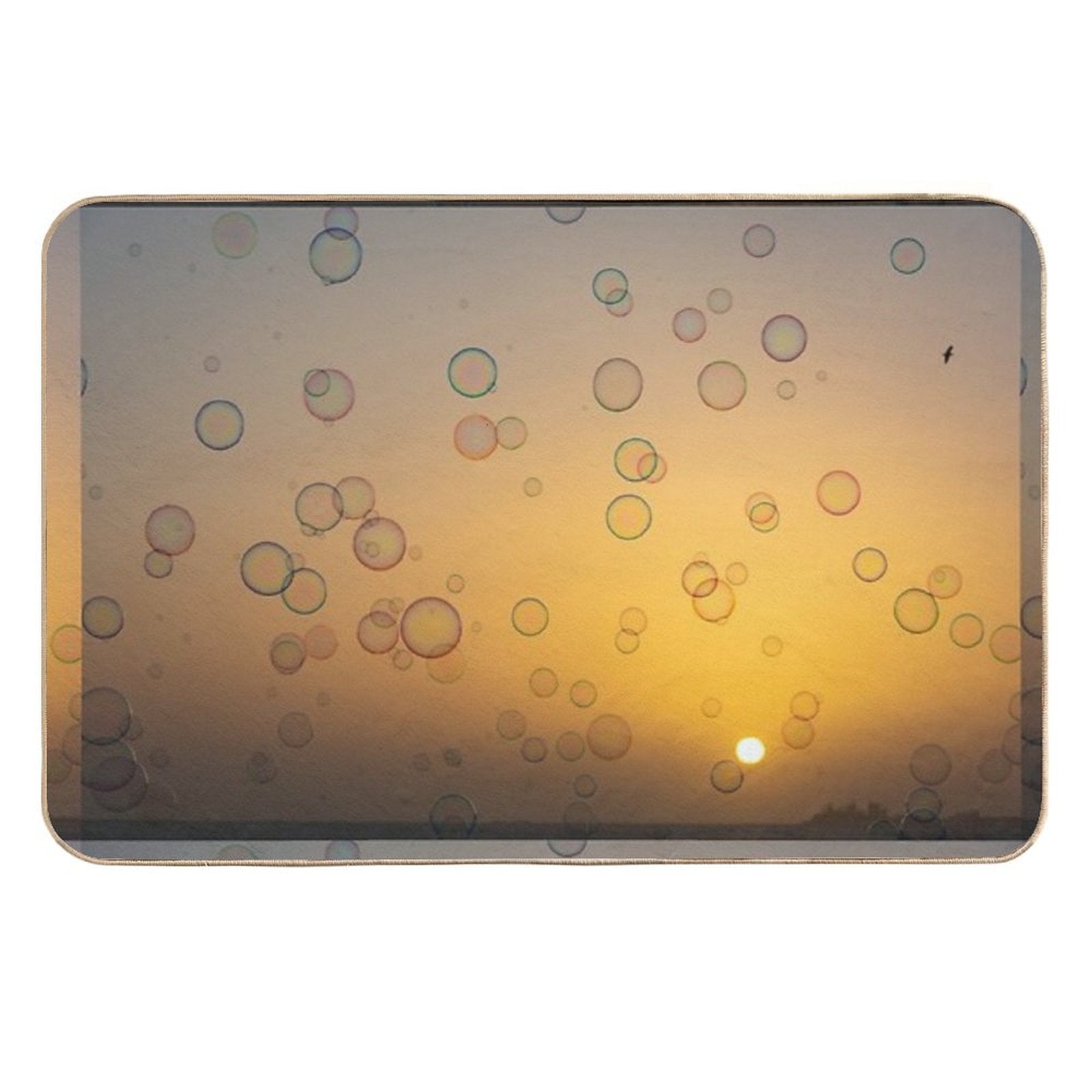 Soap Bubbles at Sunset  Dirt-Trapping Bath Mat