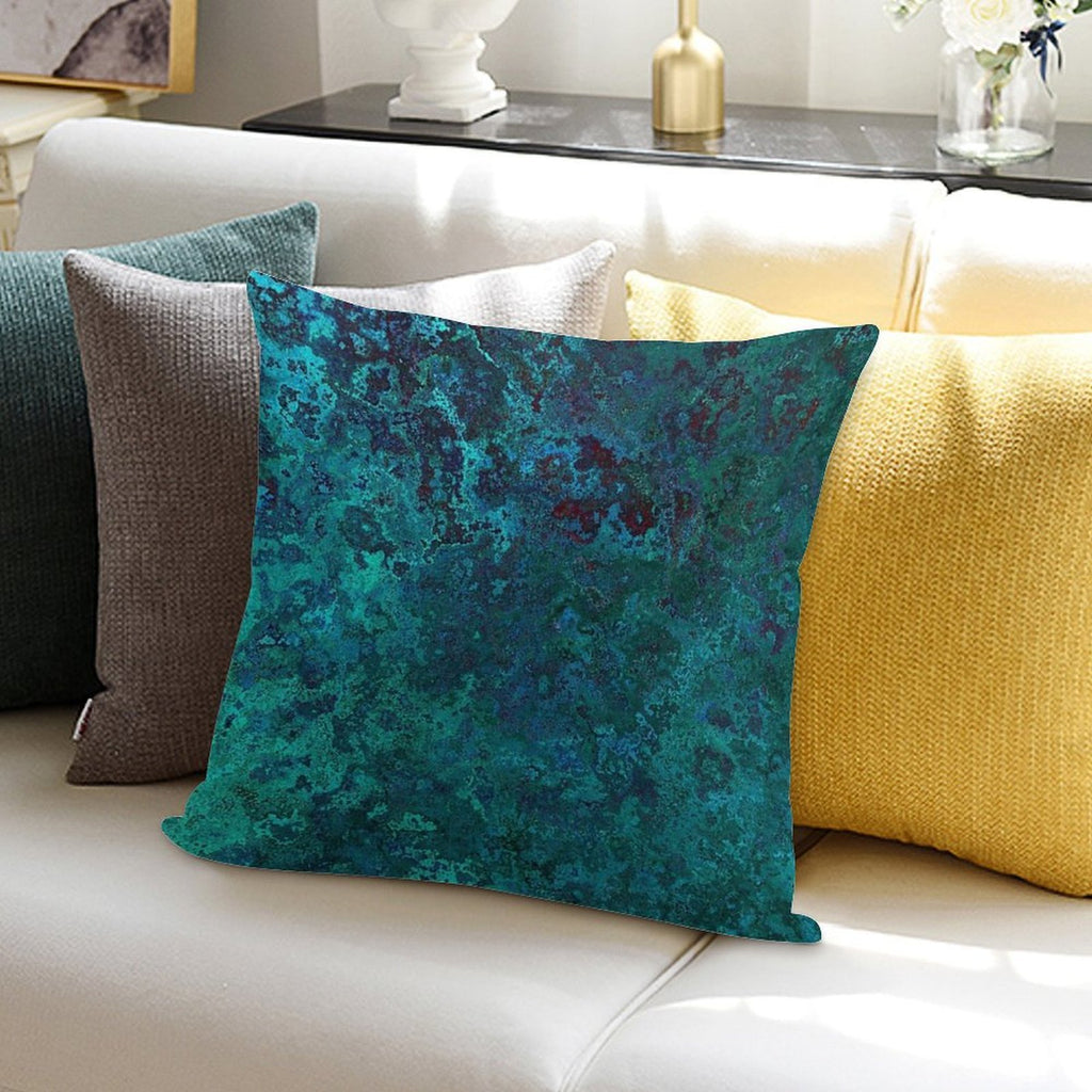 Shimmering Ocean Blue Soft Home Decor Throw Pillow