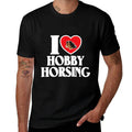 I Love Hobby Horsing Heart Horse Sock Riding Champion  Wrinkle-resistant T-Shirt