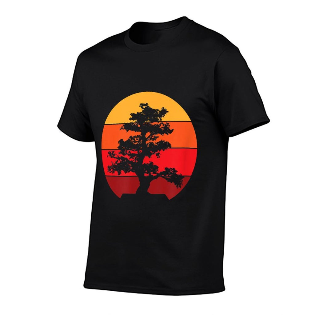 Pacific Ocean Beach Bonsai Tree Sun Retro Vintage  Odor-resistant T-Shirt
