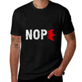 No Kings Nope Protest Sign Horizontal  Rolled Sleeves T-Shirt